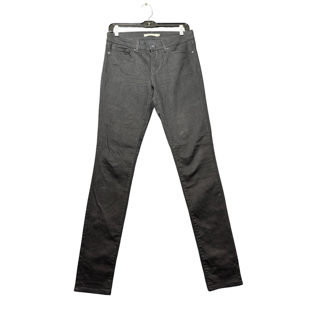 Levi's 711 Skinny Jeans Womens 27 Black Excellent Mid Rise Stretch 18881-0052